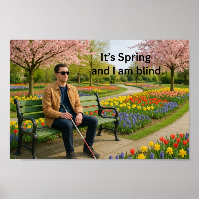 Póster Inclusive  Spring Wall Art, Blind AwarenessGarden (Frente)