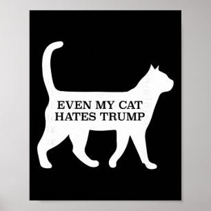 Póster Incluso mi gato odia a Trump