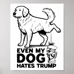 Póster Incluso mi perro odia a Trump
