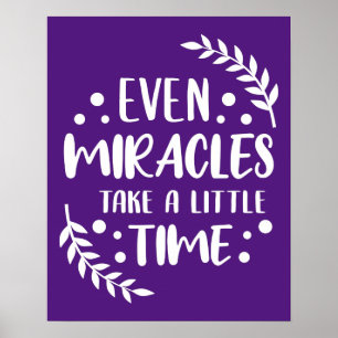 Póster Incluso Milagros - Cita positiva Inspiradora