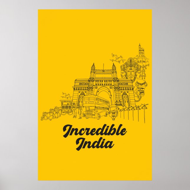 Póster Incredible India (Frente)