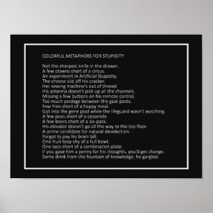 Póster Increíble Chiste personalizado poster de color #6