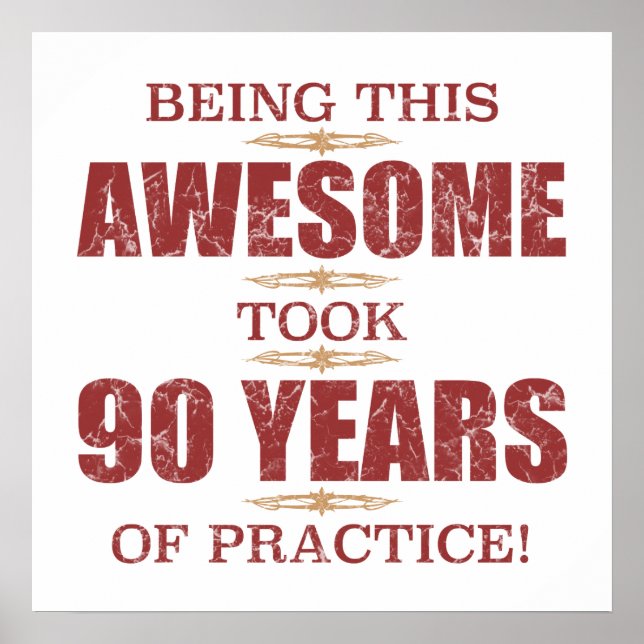 Póster Increíble cumpleaños 90 (Frente)