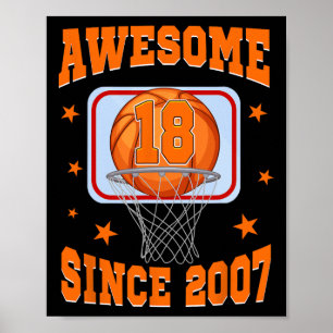 Póster Increíble de 18 Años Desde 2007 Cumpleaños 18 Sket