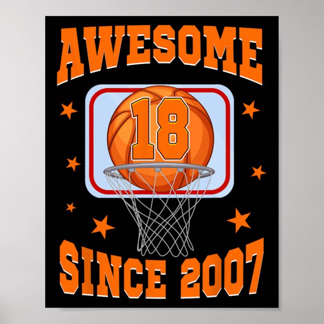 Póster Increíble de 18 Años Desde 2007 Cumpleaños 18 Sket (Frente)