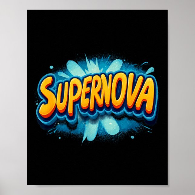 Póster Increíble disfraz de supernova para niños y niñas (Frente)