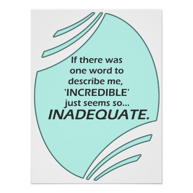 Póster Increíble es inexacto (Anverso)