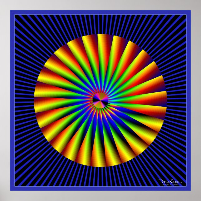 Póster Increíble ilusión óptica turbina (Frente)