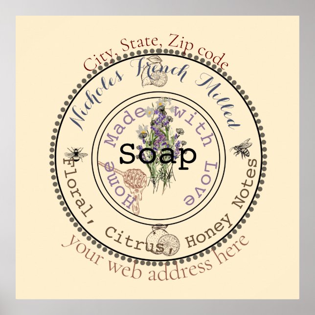 Póster increíble jabón de personalizable (Frente)