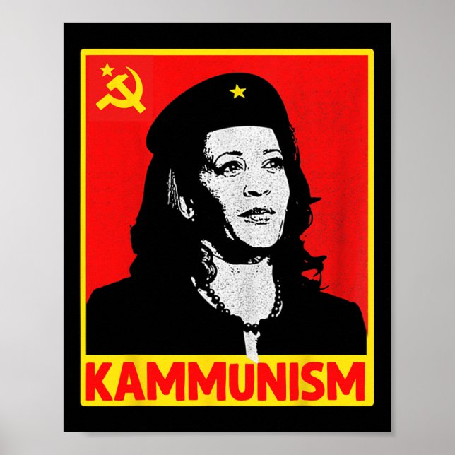 Póster Increíble Kamala Harris Kammunismo Comunismo Harri (Frente)