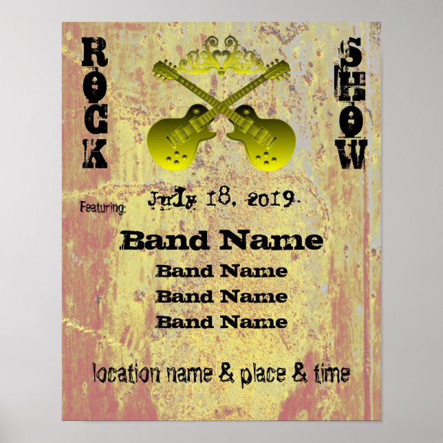 Póster Increíble Poster del Desfile de Rock Grunge de Pre (Frente)