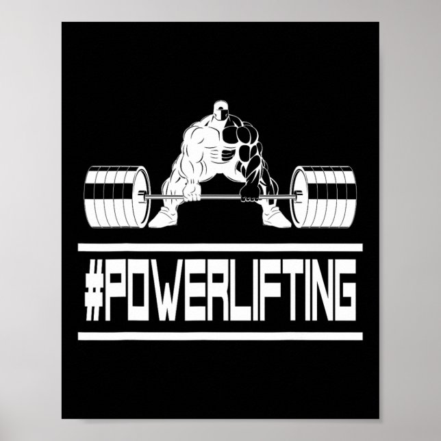 Póster Increíble #powerlifting Para Ratas De Gimnasio Y L (Frente)
