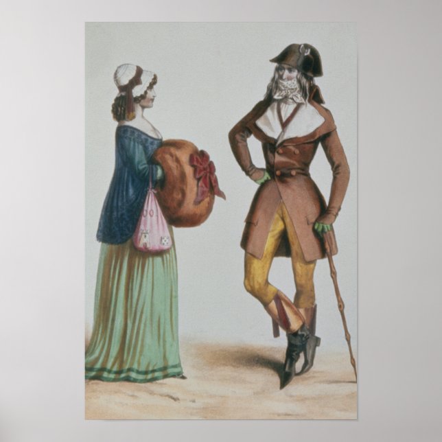 Póster `Incroyable et Merveilleuse', c.1775 (Frente)