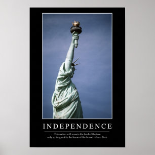 Póster Independencia: Inspiradora cita 1