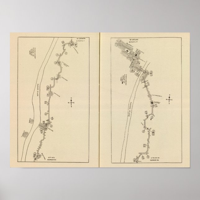 Póster Index map Columbia County Rensselaer County NY (Frente)