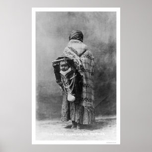Póster India 1910 de Papoose y de Yakama