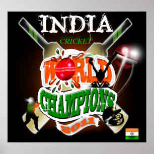 Póster India 2011 ICC Cricket World Cup Champions