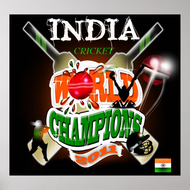 Póster India 2011 ICC Cricket World Cup Champions (Frente)