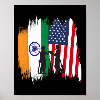 Póster India And America Cricket Patriotic Gift For Final