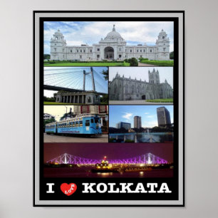 Póster India - Calcuta - Mosaico -