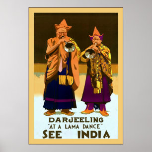 Póster India ~ Darjeeling ~ Viajes de vintage