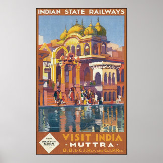 Póster India: Ferrocarriles estatales visitan India Muttr