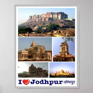 Póster India - Jodhpur - I Love -