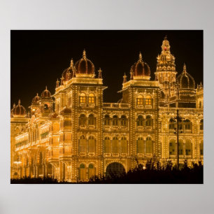 Póster INDIA, Karnataka, Mysore : Palacio del Majaraja (b
