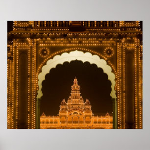 Póster INDIA, Karnataka, Mysore : Palacio del Majaraja (b
