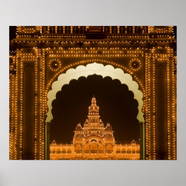 Póster INDIA, Karnataka, Mysore : Palacio del Majaraja (b (Frente)