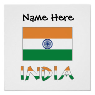 Póster India: La bandera india es personalizada