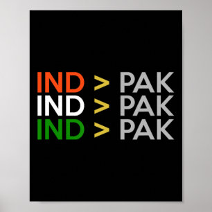 Póster India Mejor Que Pakistán Jersey De Críquet Indio
