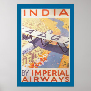 Póster India por Imperial Airways