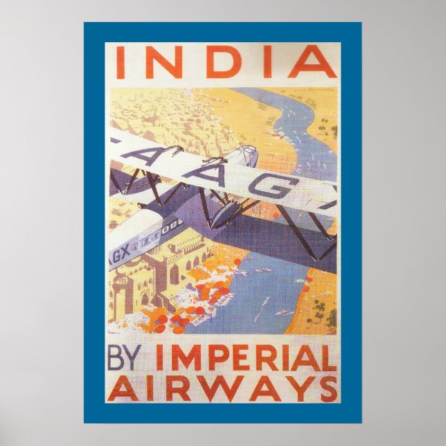 Póster India por Imperial Airways (Frente)