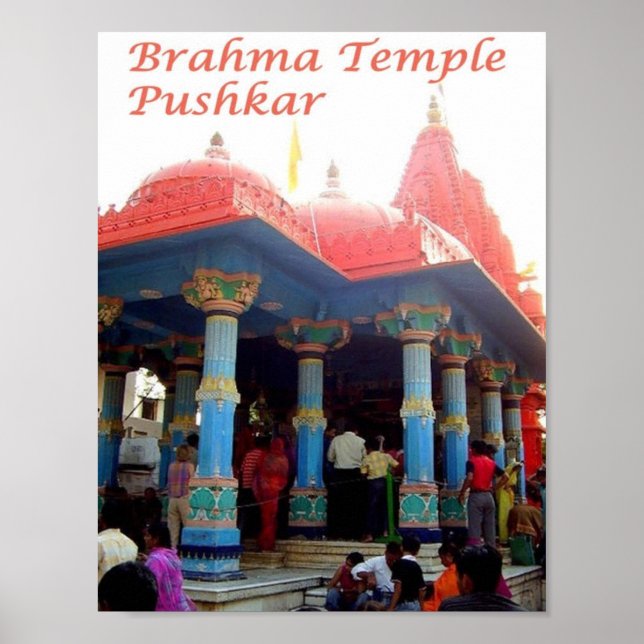 Póster India - Pushkar - Templo Brahma - (Frente)