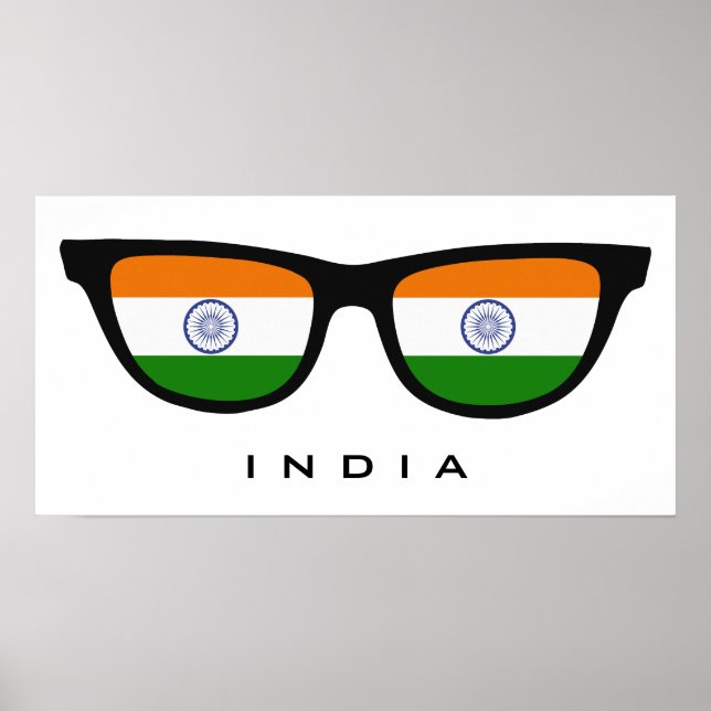 Póster India sombras personalizado poster de texto y colo (Frente)