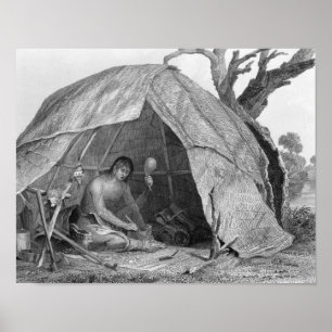 Póster Indian Doctor Concocting a Pot of Medicine