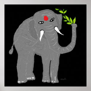 Póster Indian Elephant