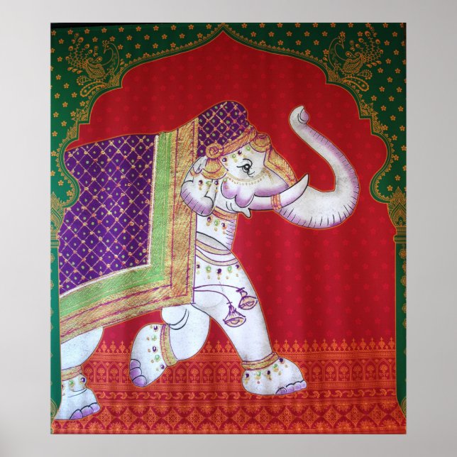 Póster Indian elephants poster (Frente)