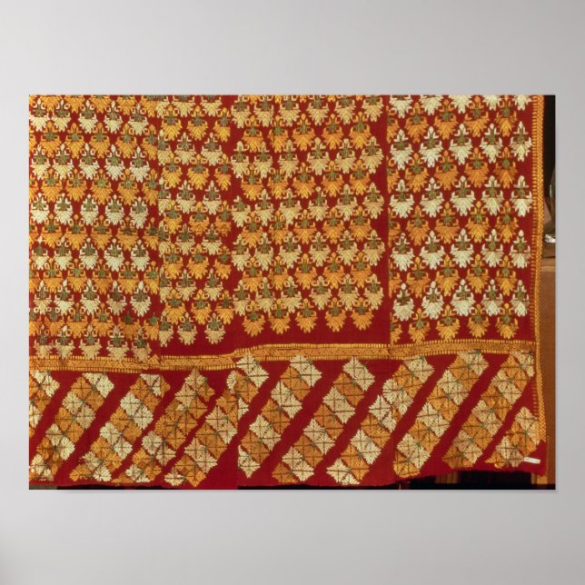 Póster Indian Phulkeri embroidery (Frente)