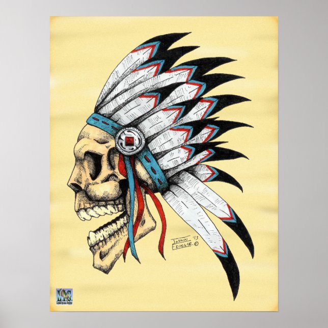 Póster Indian Skull (Frente)