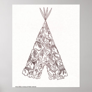 Póster INDIAN TEPEE by NICHOLAS_COPYRIGHT_MINI...