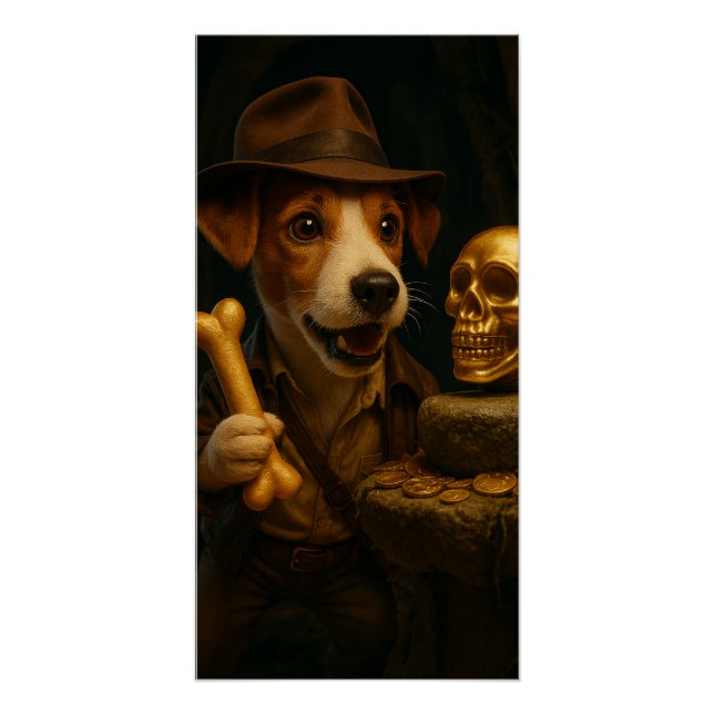 Póster Indiana Bones – Der Abenteurer-Hund auf Schatzsuch (Anverso)