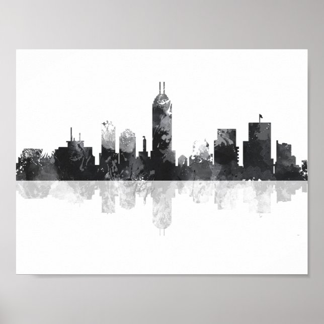 PÓSTER INDIANA, INDIANAPOLIS SKYLINE (Frente)