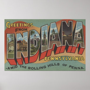 Póster Indiana, Pennsylvania - Large Letter Scenes