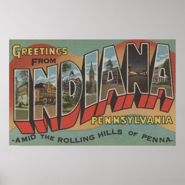 Póster Indiana, Pennsylvania - Large Letter Scenes (Frente)