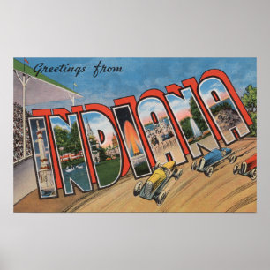 Póster Indiana (Racecar)Large Letter ScenesIndiana