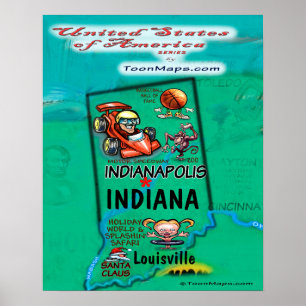 Póster Indiana USA