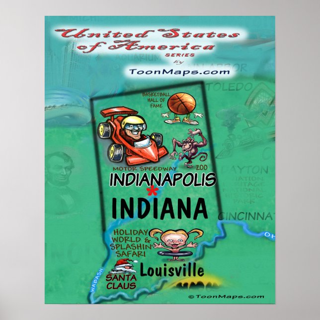 Póster Indiana USA (Frente)