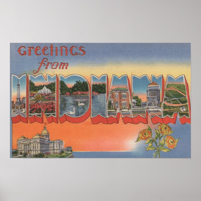 Póster IndianaEscenas de letras grandesIndiana (Frente)